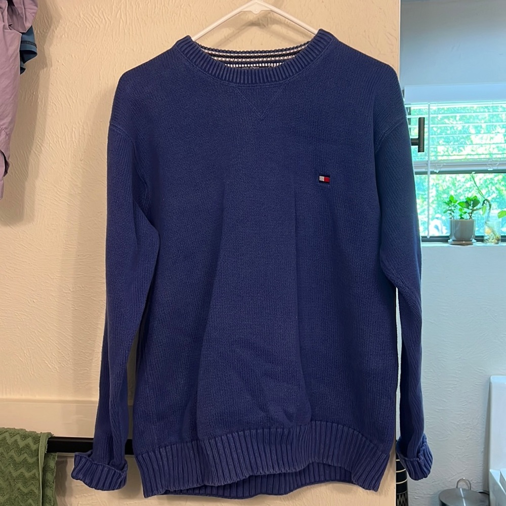 Blue Knit Sweater Tommy Hilfiger Vintage